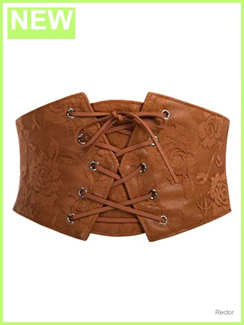 Wide Corset Belt for Women Lace-Up Waist Cincher Renaissance Waist Trainer Faux
